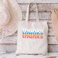 Polite Introvert Thanks But No Thanks Retro Graphic Canvas Tote Bag