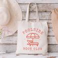 Poolside Book Club Summer Reading Book Lover Swimming Shirt Men Women Canvas Tote Bag