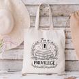 Im A Privilege Vintage Book Illustration Canvas Tote Bag