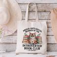 Proud Introverted Book Club Anti Social Reader Pet Cat Canvas Tote Bag