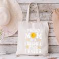 Proud Mom Of Baseball Senior 2026 Graduation Canvas Tote Bag