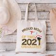 Proud Mom Of Two 2021 Graduates Twin Mama Graduation Leopard Canvas Tote Bag