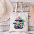 Psychedelic Alien Mushroom Nostalgia Groovy Vibe Hippie Canvas Tote Bag