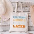 Puzzle Solving Now Minimal Socializing Introvert Vintage Canvas Tote Bag Puzzle Solving Now Minimal Socializing Introvert Vintage Canvas Tote Bag