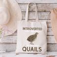 Quail Bird Lover Introvert Quail Canvas Tote Bag