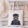 Raccoon Graduation Canvas Tote Bag