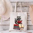 Raccoon Reading Books Matching Bookworm Readers Librarian Canvas Tote Bag