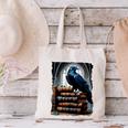Raven On A Stack Of Books Wisdom Of Odin Canvas Tote Bag Raven On A Stack Of Books Wisdom Of Odin Canvas Tote Bag