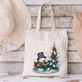Reading Is Snow Much Fun Christmas Books Snowman Bookworm Canvas Tote Bag