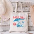 Retro Book Girl Summer Beach Vacation For Book Lover Canvas Tote Bag