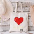 Retro Gamer 1 Life Pixel Heart – 8-Bit Gaming Nostalgia Canvas Tote Bag