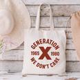 Retro Gen X 1965-1980 Sarcastic Nostalgia Graphic Premium Tri-Blend Canvas Tote Bag