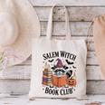 Salem WItch Book Club Halloween Raccoon Witch Reading Book Canvas Tote Bag