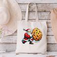 Santa Holding Cookie Xmas Baker Introvert Christmas Canvas Tote Bag Santa Holding Cookie Xmas Baker Introvert Christmas Canvas Tote Bag