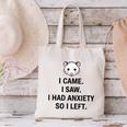 I Came I Saw I Had Anxiety So I Left Introvert Tee Canvas Tote Bag I Came I Saw I Had Anxiety So I Left Introvert Tee Canvas Tote Bag