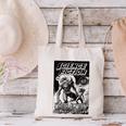 Science Fiction Writer At Work Vintage Book Cover Canvas Tote Bag