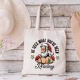 He Sees What You'Ve Been Reading Santa Xmas Book Lover Canvas Tote Bag