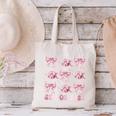 Senior 2025 Coquette Pink Bow Class Of 2025 Graduation Girls Canvas Tote Bag