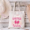Senior 2026 Class Of 26 Coquette Pink Bow Graduation Sister Canvas Tote Bag