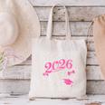 Senior 2026 Class Of 2026 Coquette Pink Bow Graduation Moms Canvas Tote Bag