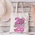 Senior 2026 Graduation Girls Coquette Pink Bow Class Of 2026 Premium Canvas Tote Bag