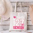Senior 2027 Class Of 2027 Pink Coquette Bow Graduation Girl Canvas Tote Bag