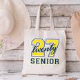 Senior Class Of 2027 Graduation Yellow And Blue On The Back Premium Tri-Blend Canvas Tote Bag