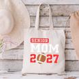 Senior Football Mom 2027 Team Class Of 2027 Graduation Mom Canvas Tote Bag