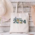 Senior Graduation Class Of 2024 Cute Senior 2024 Flowers Canvas Tote Bag