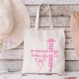 Senior Mom 2027 Class Of 2027 Coquette Bow Graduation 2027 Canvas Tote Bag