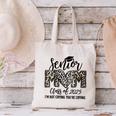 Senior Mom Class Of 2025 Senior Mama 2025 Leopard Graduation Canvas Tote Bag