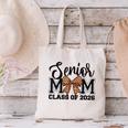 Senior Mom Class Of 2026 Graduation Leopard Coquette Bow Canvas Tote Bag