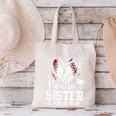 Senior Sister Class Of 2026 Baseball Graduation Heart Canvas Tote Bag