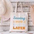 Sewing Now Minimal Socializing Introvert Vintage Canvas Tote Bag