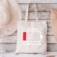 Social Battery Low Anti-Social Introvert Canvas Tote Bag