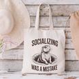 Socializing Was a Mistake Prairie Dog Introverts Humor Canvas Tote Bag Socializing Was a Mistake Prairie Dog Introverts Humor Canvas Tote Bag