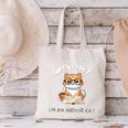 Sorry I Can't Indoor Cat Top For Introvert With Coffee Book For Men Women Kids Canvas Tote Bag