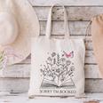 Sorry I'm Booked Book Lover Teachers Librarians Canvas Tote Bag