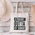 Straight Outta 1st Grade First Graduate Graduation Student Canvas Tote Bag