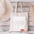 Straight Outta 4th Grade Graduation Class 2028 Fourth Grade Canvas Tote Bag