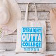 Straight Outta College Class Of 2018 Graduation Shirt Canvas Tote Bag