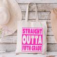 Straight Outta Fifth Grade Graduation Class Canvas Tote Bag