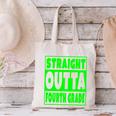 Straight Outta Fourth Grade Graduation Class Canvas Tote Bag