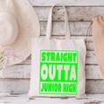 Straight Outta Junior High School Graduation T-Shirt Canvas Tote Bag