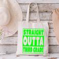 Straight Outta Third Grade Graduation Class Canvas Tote Bag