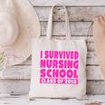 I Survived Nursing School Class Of 2018 Graduation Shirt Canvas Tote Bag