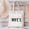 i Survived My Wife Doctorate Program PHD Wife Graduation Canvas Tote Bag