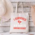I Survived My Wife's Nursing Degree Rn Graduation Nurse Canvas Tote Bag