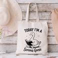 Today I'm A Serious Goose Animal Reading Book Lovers Canvas Tote Bag