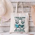 I Tried To Form Gang But It Turned Into A Book Club Raccoon Canvas Tote Bag